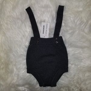 Baby dark charcoal romper jumper overall